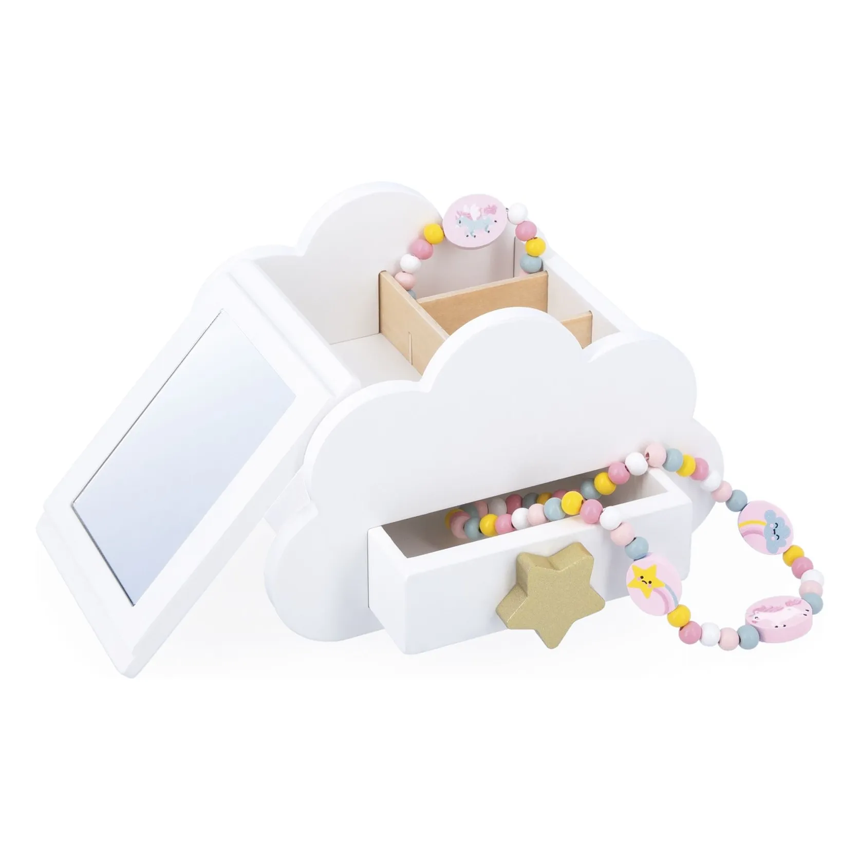 Janod White Unicorn Jewelry Box