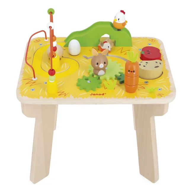Mesa de actividades de granja