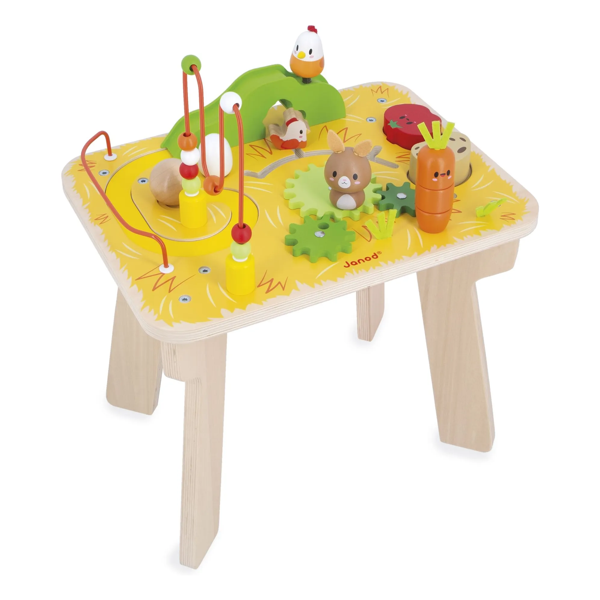 Janod Multicoloured Activity Table Farm
