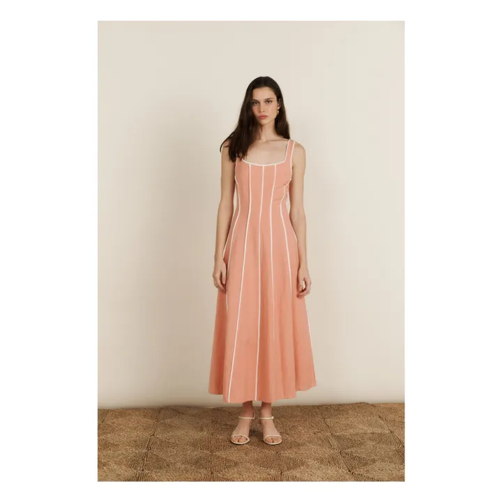 Robe Riko | Rose pêche- Image produit n°1