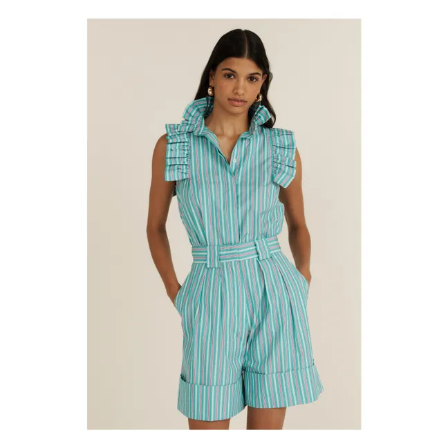 Blouse Mizou Rayures | Turquoise