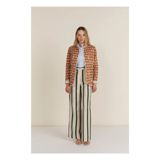Steppjacke Matilda Blumen | Orange