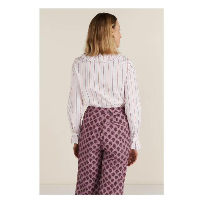Bluse Boissière Streifen | Weiß