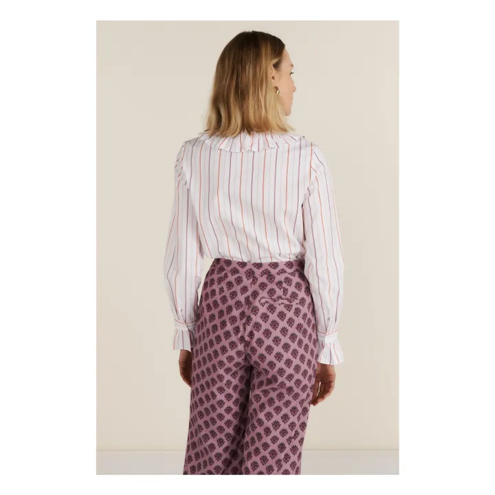 Blouse Boissière Rayures | Blanc- Image produit n°4