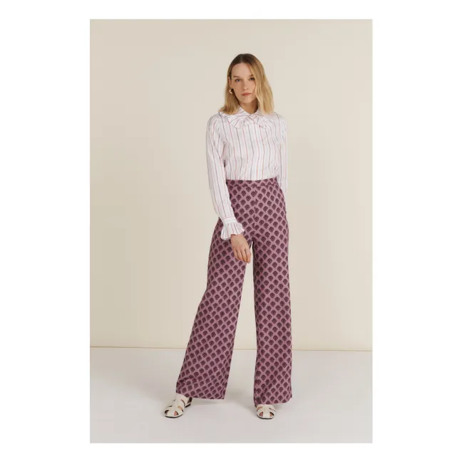 Bluse Boissière Streifen | Weiß