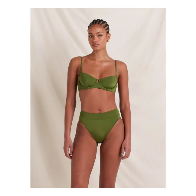 Haut de Maillot Olivine Fibres Recyclées | Vert olive