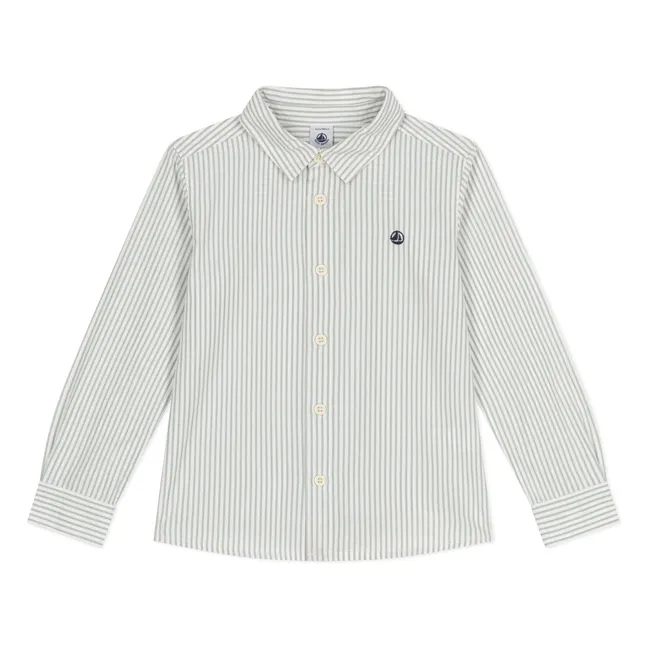 Camicia in popeline di cotone organico Brazil | Salvia