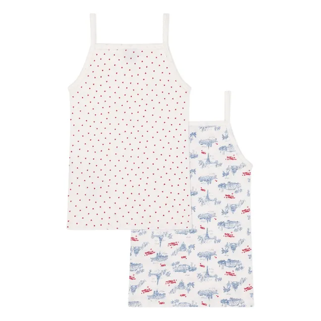 Lot 2 Débardeurs Parislove Mini Coton Bio | Ecru