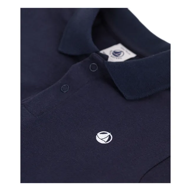 Polo de algodón orgánico Barista | Azul Marino