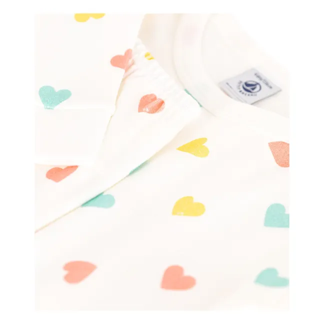 Pijama de algodón orgánico Brush Snug | Crudo