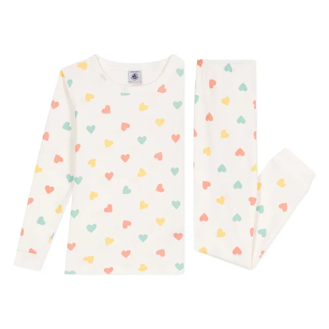 Pijama de algodón orgánico Brush Snug | Crudo