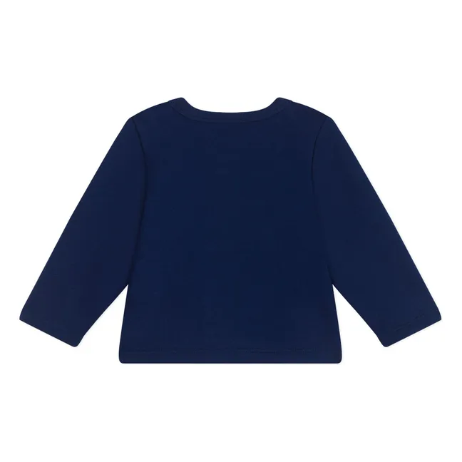 Strickjacke Barkou aus Bio-Molton | Navy