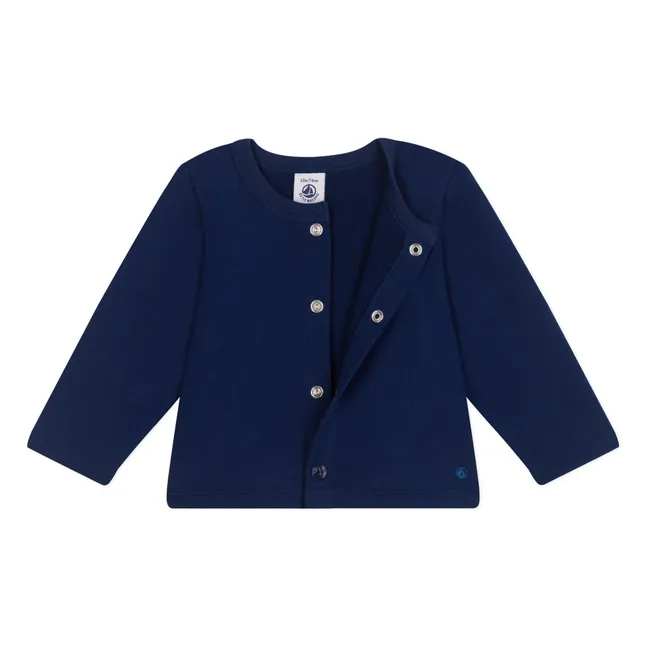 Strickjacke Barkou aus Bio-Molton | Navy