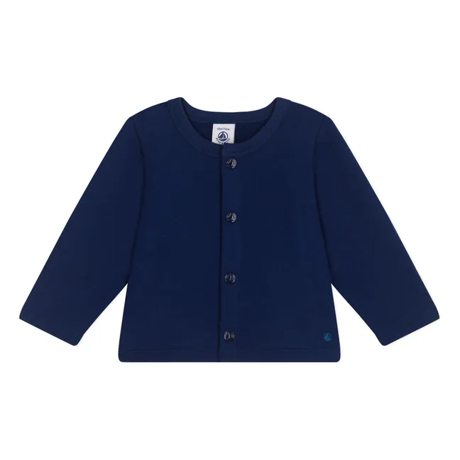 Strickjacke Barkou aus Bio-Molton | Navy