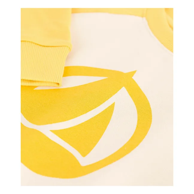 Felpa in cotone biologico | Giallo