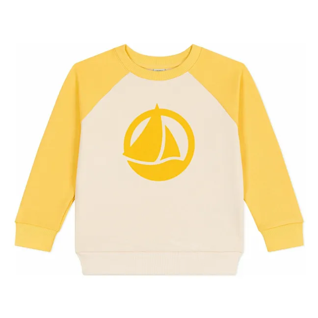 Felpa in cotone biologico | Giallo