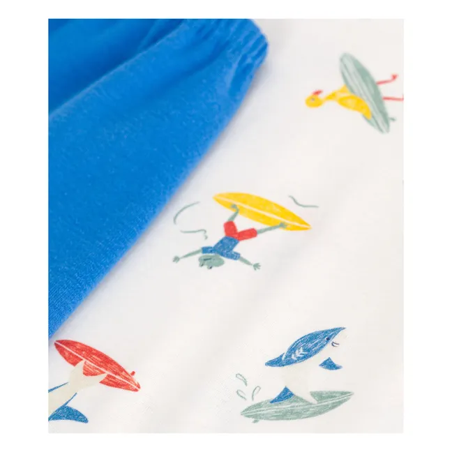 Pijama corto de algodón ecológico Bossela | Crudo