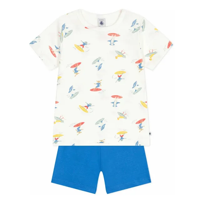 Pyjashort Bossela Bio-Baumwolle | Seidenfarben