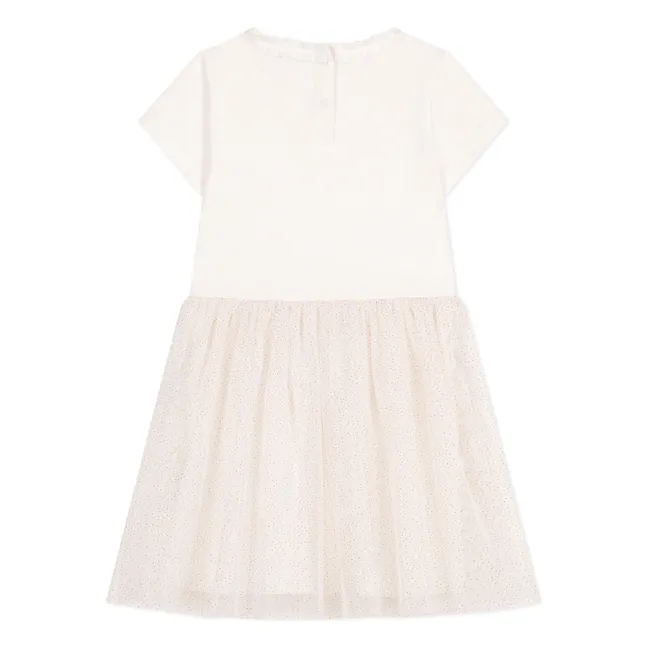 Vestido de algodón orgánico Boll | Crema
