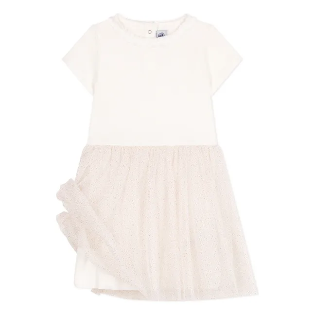 Vestido de algodón orgánico Boll | Crema