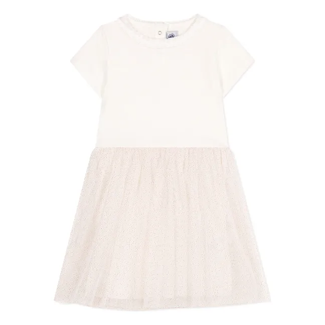Vestido de algodón orgánico Boll | Crema