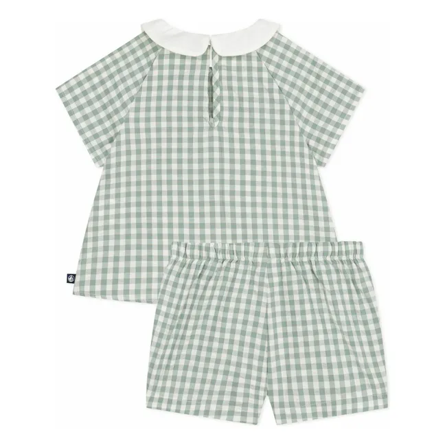 Ensemble Blouse et Short Bamie Coton Bio | Sauge