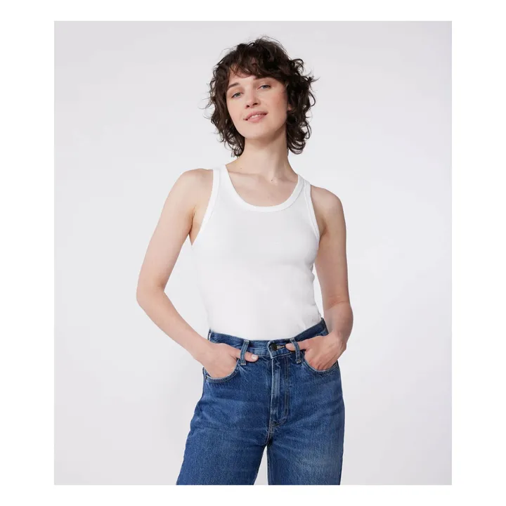 Camiseta de tirantes de algodón orgánico | Blanco- Imagen del producto n°1