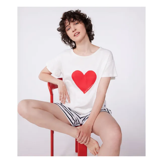 Pyjashort Brune Coton Bio | Bleu marine