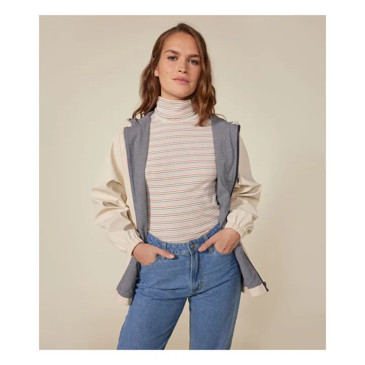 Manteau Ciré Taxine | Ecru- Image produit n°2