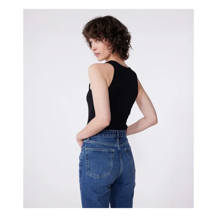 Camiseta de tirantes de algodón orgánico | Negro- Imagen del producto n°2