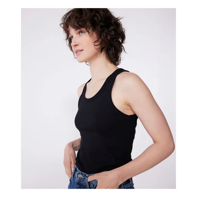 Camiseta de tirantes de algodón orgánico | Negro
