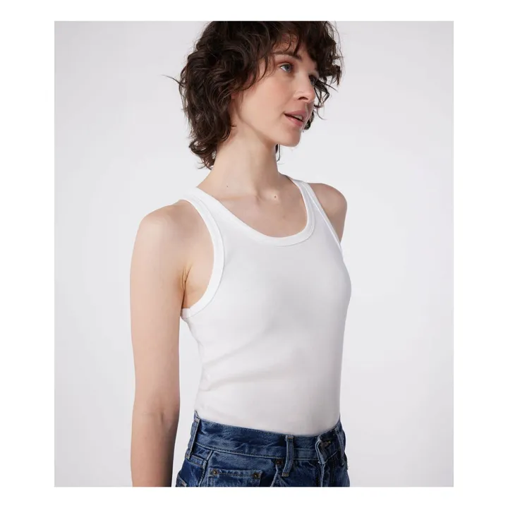 Camiseta de tirantes de algodón orgánico | Blanco- Imagen del producto n°5