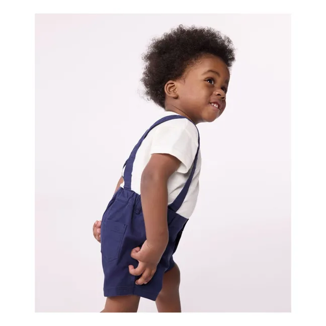 Pantaloncini con spalline in cotone organico Mufasa | Blu marino