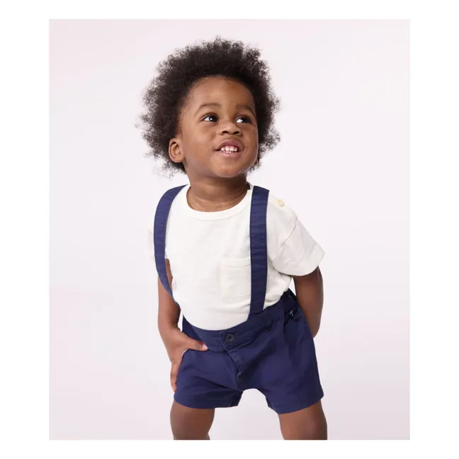 Pantaloncini con spalline in cotone organico Mufasa | Blu marino