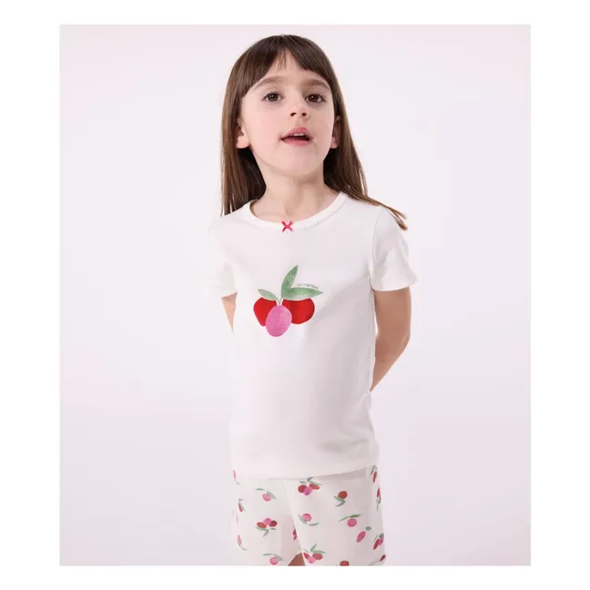 Pyjashort Brilly Coton Bio | Ecru