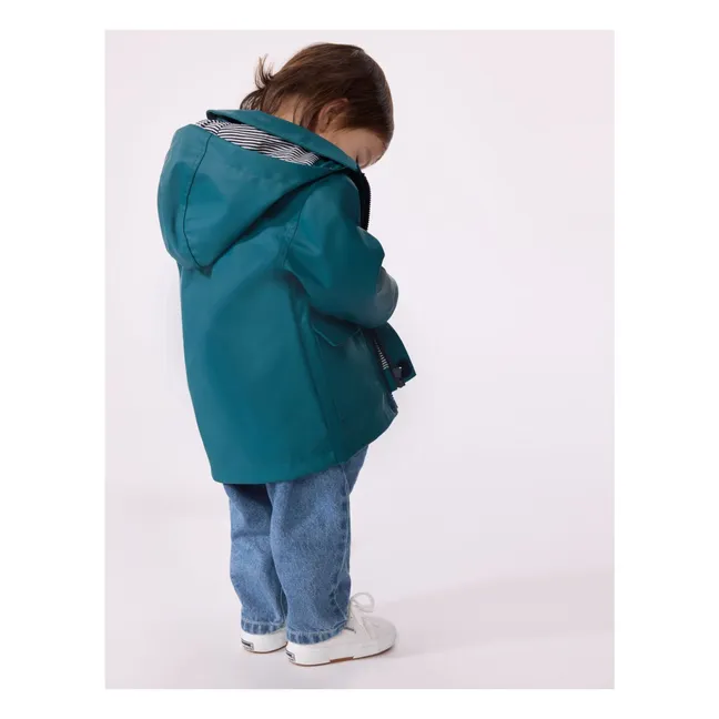 Barapluie Waxed Coat | Peacock blue