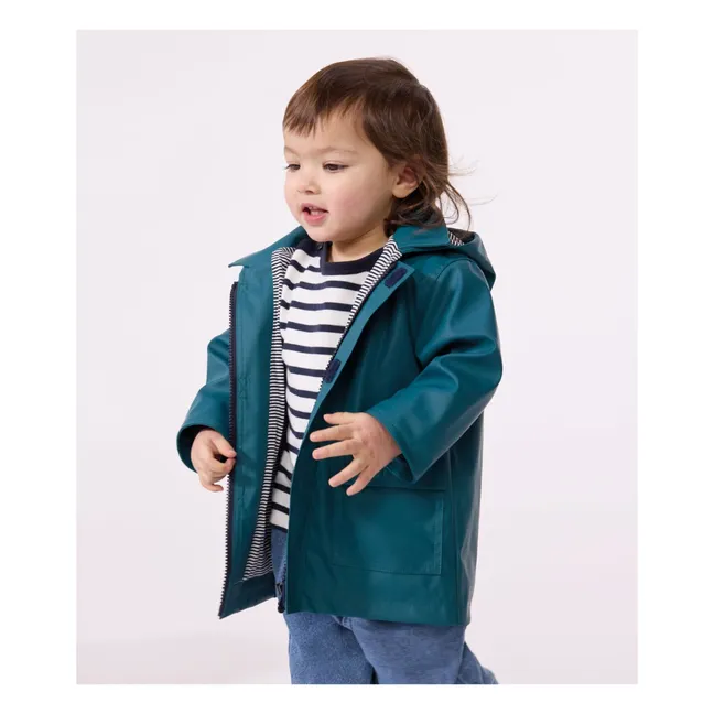 Barapluie Waxed Coat | Peacock blue