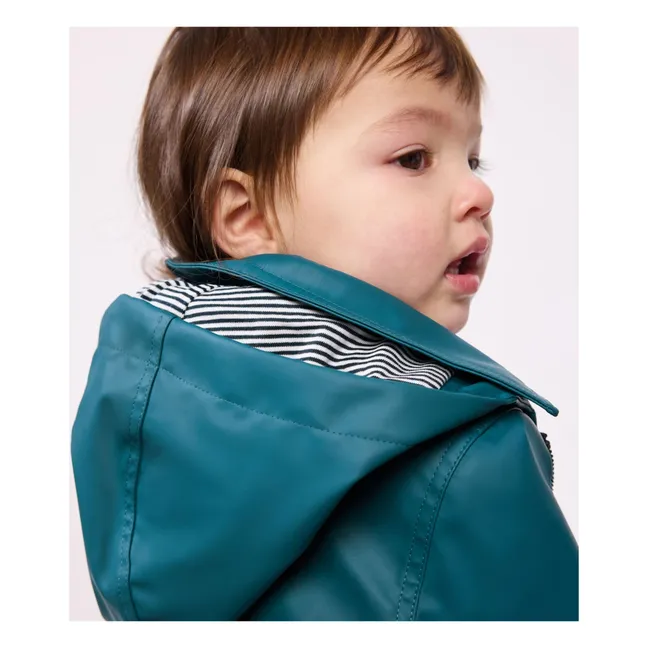Barapluie Waxed Coat | Peacock blue