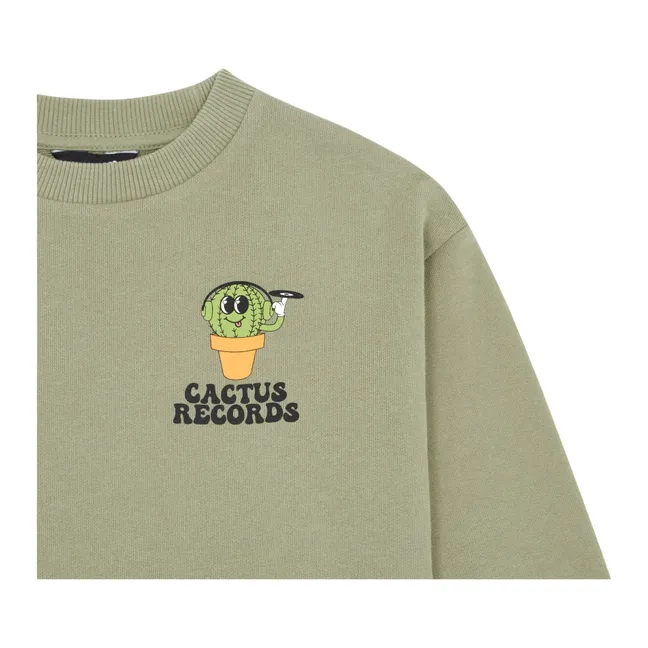 Sweatshirt aus Bio-Baumwolle | Khaki clar