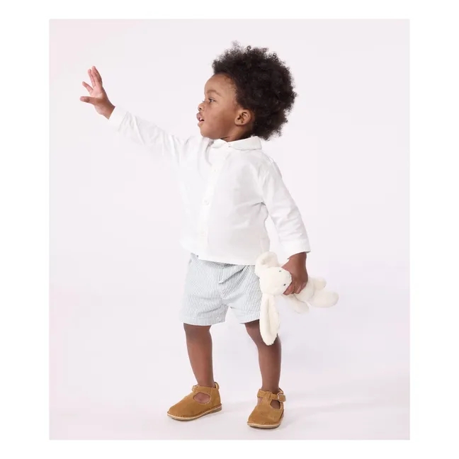 Camicia da battesimo in cotone biologico | Bianco