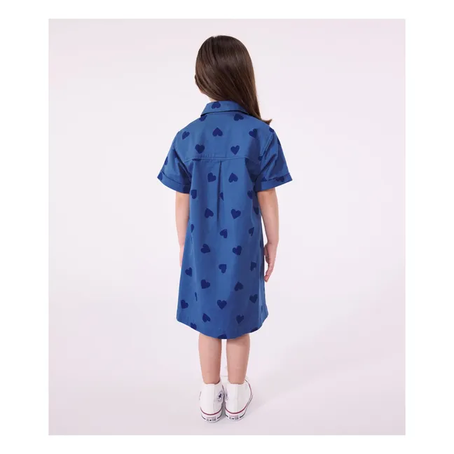 Vestido de algodón orgánico Bicoeur | Azul Marino