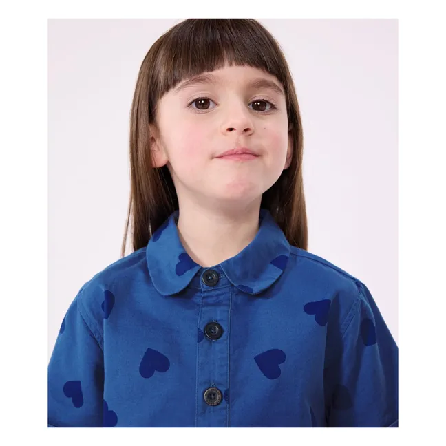 Vestido de algodón orgánico Bicoeur | Azul Marino