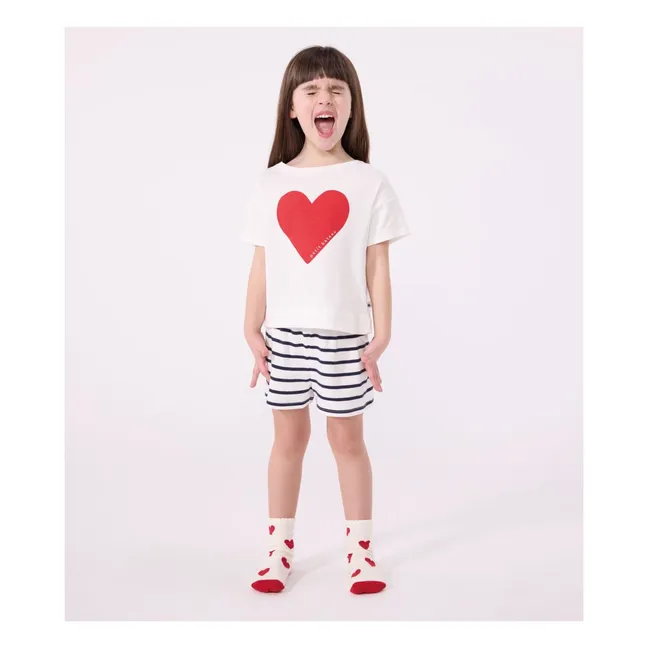Pyjashort Bruneta Coton Bio | Blanc