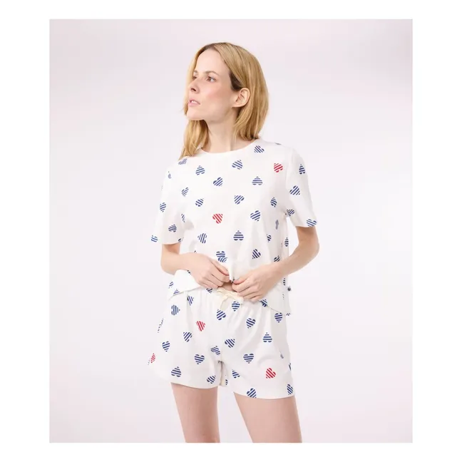 Britania Pantalón corto de algodón ecológico | Blanco