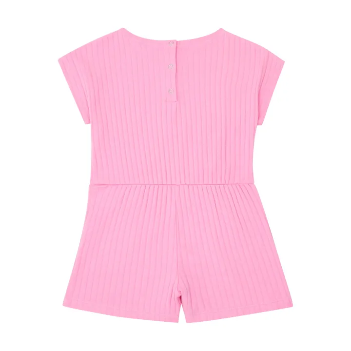Combinaison Coton Bio Rib | Rose- Image produit n°2