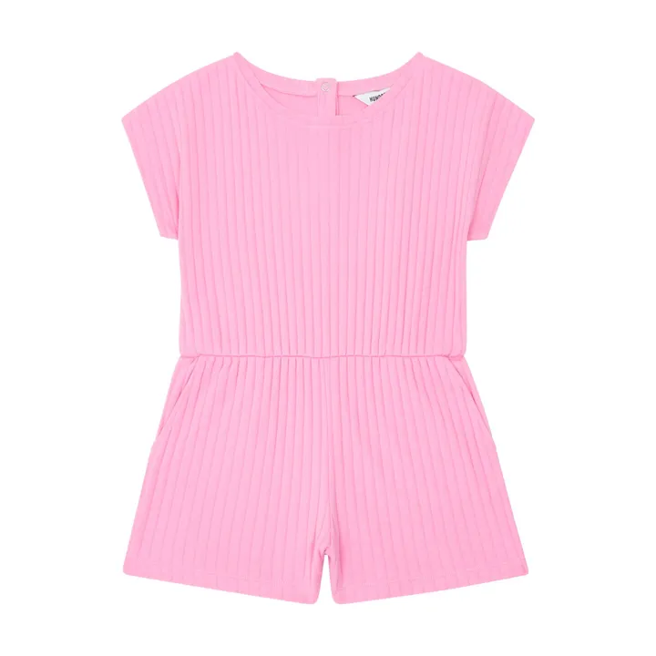 Combinaison Coton Bio Rib | Rose- Image produit n°0