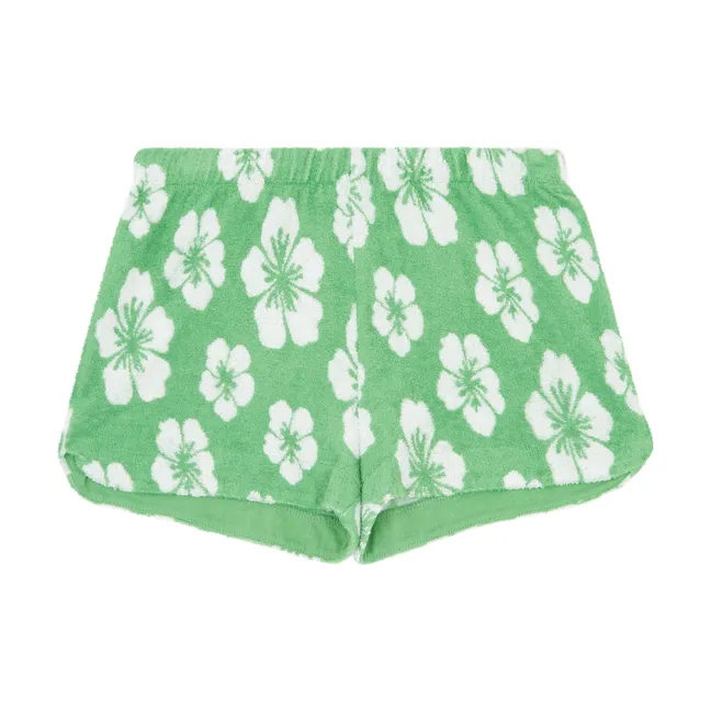 Shorts aus Bio-Frottee | Grün