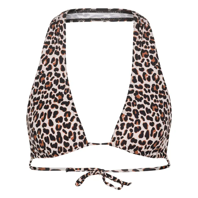 L'Idéal Léopard Swimsuit Top | Brown
