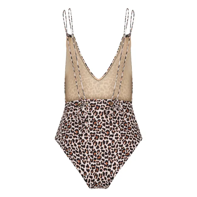 Le Piccolo Leopard 1-piece swimsuit | Brown