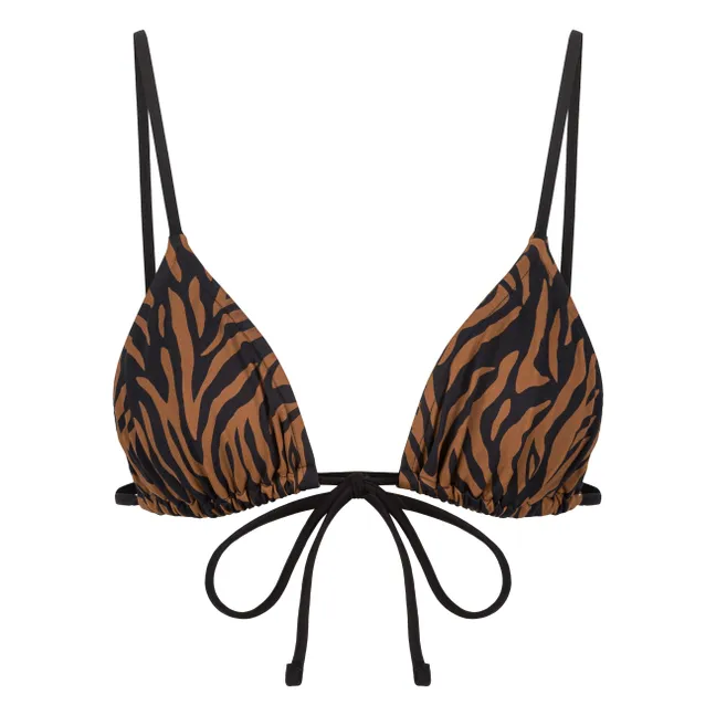 Bikini-Oberteil Le Pétillant Zebra | Braun